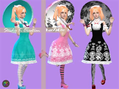 Karzalee Bloody Lilith Lolita Outfit Ts4 Fullbody Dress For Sims