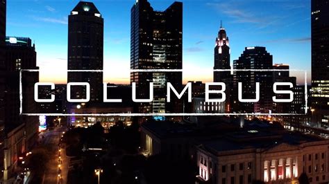 Columbus Ohio By Night K Drone Footage Youtube