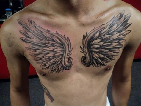 25 Fantastic Angel Chest Tattoo For Man And Woman In Black And Colourful Ink