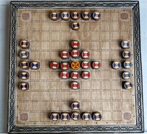 Hnefatafl Board Game Viking Chess Tafl Wooden Viking Etsy