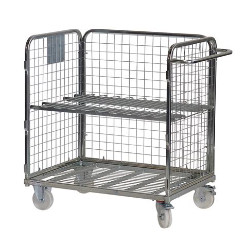 Three Sided Compact Merchandise Picking Trolley Palletower