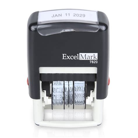 Excelmark 7820 Date Stamp Self Inking Rubber Great For Shipping