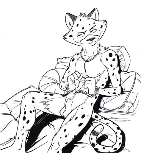 Rule 34 Cheetah Closet Coon Duma Matambo Feline Furry Handcuffs Male Male Only Monochrome Nude