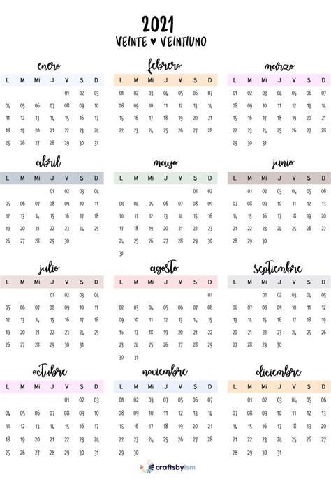Plantillas De Calendario 2021 Charcot