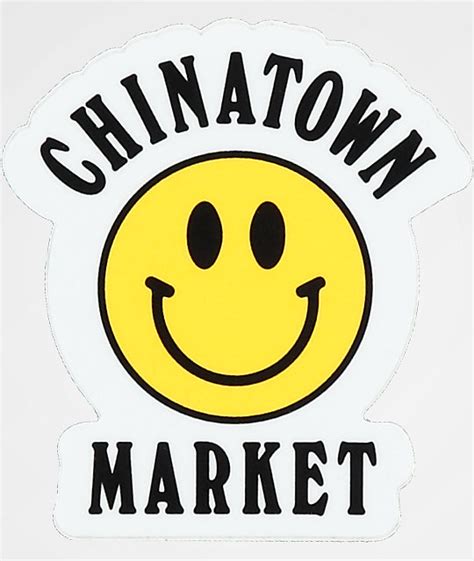 Chinatown Market Yellow Smiley Sticker | Zumiez