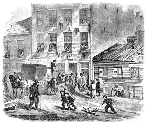 Nyc Tenement Life C1860 Na Funeral In Baxter Street The Five