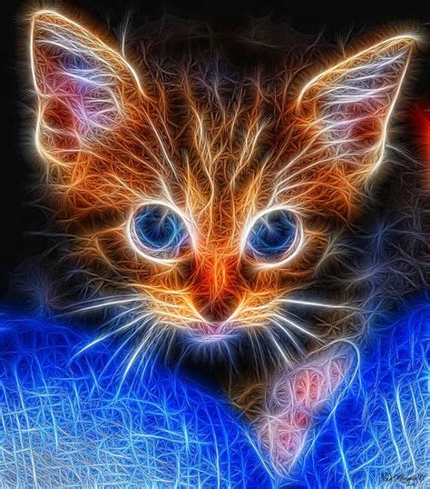 Fractalius Cat Cat Art Cats Illustration Fractal Art