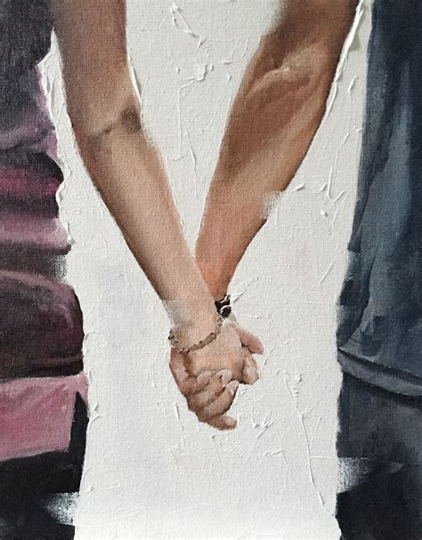 Holding Hands Painting Pints Canvas Posters Originals Etsy Uk