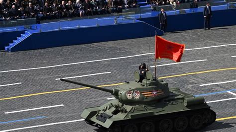 victory day parade in russia a solemn tribute to wwii with the iconic t 34 tank leading the