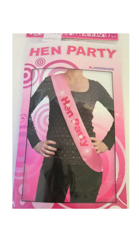 hen party sash flashing pink the party s here
