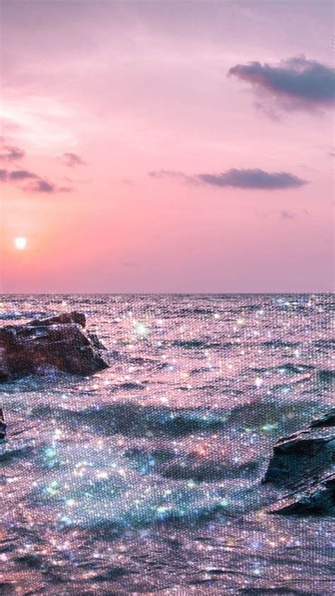 Sea Glitter Effect Glitter Phone Wallpaper Beautiful Wallpapers