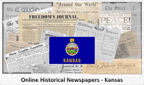 Kansas Online Historical Newspapers Old Newspaper Research