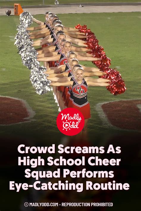 Crowd Screams As High School Cheer Squad Performs Eye Catching Routine