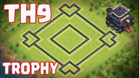 Clash of Clans - TH9 Trophy Base | Pushing to CHAMPION League | Town