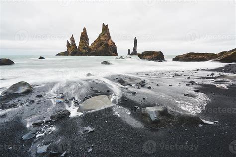 The Rock Troll Toes Reynisdrangar Cliffs Black Sand Beach Iceland