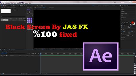 After Effects Black Screen Fixed Youtube