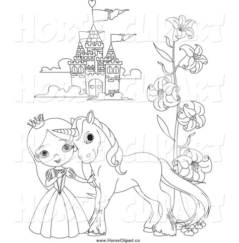 Princess Unicorn Castle Coloring Page at Coloring Page