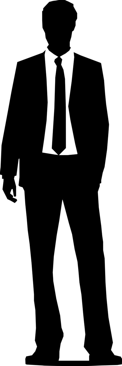 Bussiness Man Standing Silhouette 23618962 Png