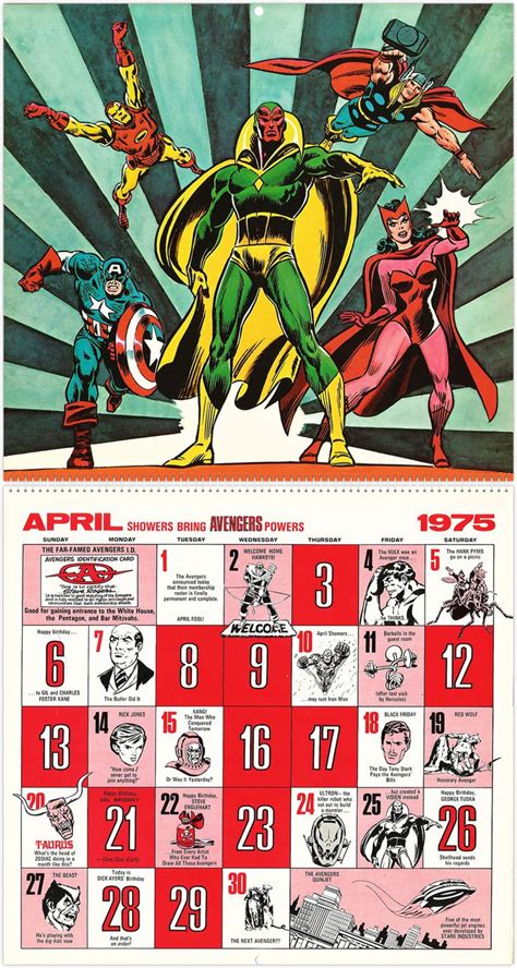 Marvel Calendar Next Avengers Marvel