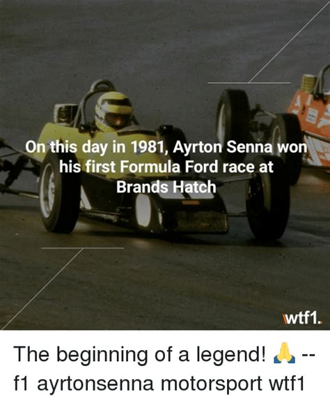 On This Day In 1981 Ayrton Senna Won His First Formula Ford Race At