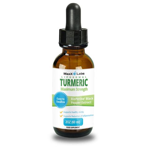 Buy Turmeric Liquid Highest Potency 800mg Liposomal Tumeric Drops