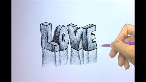 How To Draw Love In 3d One Point Perspective Drawing