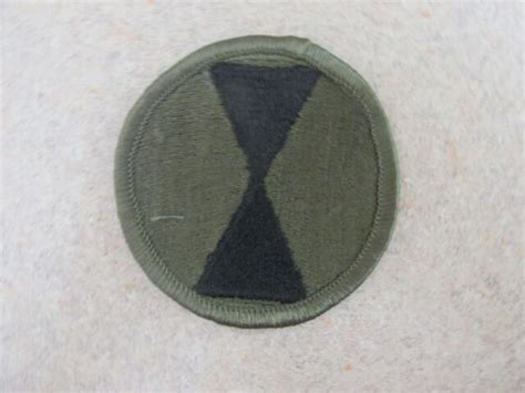 Military Patch Us Army 7th Infantry Division Subdued Bdu Sew On Ebay