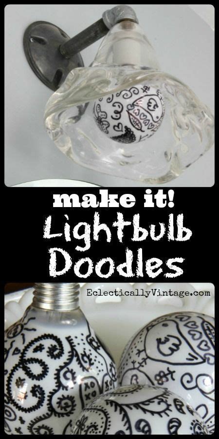 Get Your Sharpie Crafts On Doodle On Lightbulbs These Graphic Bulbs