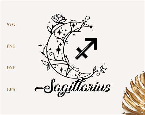 Sagittarius Zodiac SVG PNG Cut File | Etsy