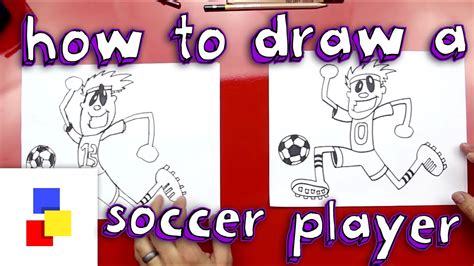 To color in your hockey player drawing you can use colored pencils and markers or even watercolor if you're experienced with it. How To Draw A Soccer Player - YouTube