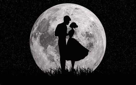 Couple Romantic Moon Night 3840x2400 Download Hd Wallpaper Wallpapertip