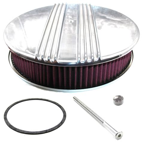 Air Cleaner Kit Polished Finned Aluminum 1966 91 Amc Jeep Wv 8