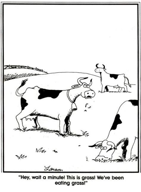 Gary Larson Hey Wait A Minute This Is Grass Far Side Comics The