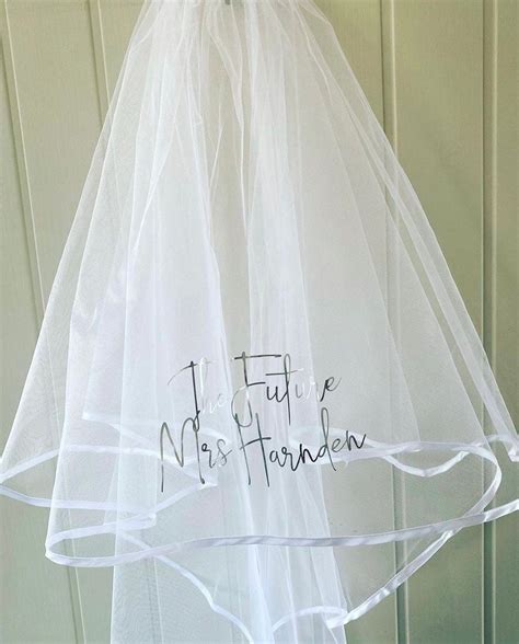 Personalised Mrs Future Hen Party Veil Bride To Be T Hen Etsy Uk