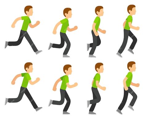 Premium Vector Running Man Animation Frames