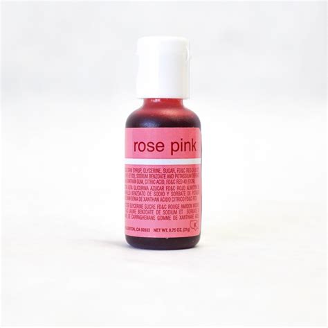 Don't use opposite colors, like red and green. Chefmaster Liqua-Gel Paste Food Color .70oz - Rose Pink ...