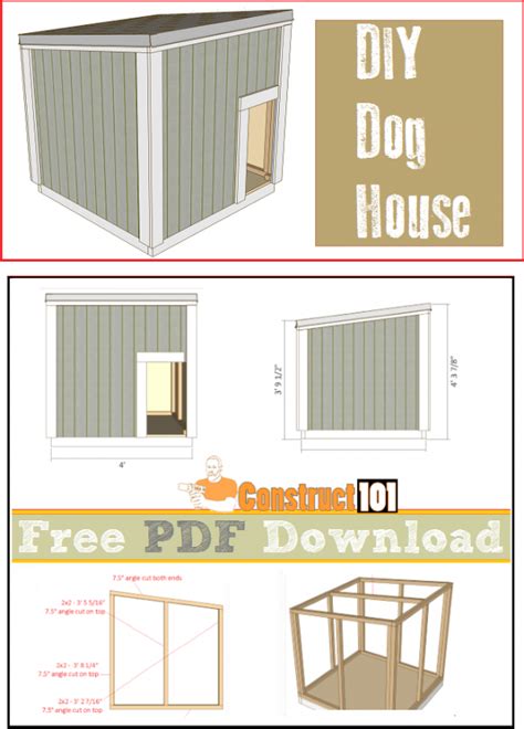 Large Dog House Plans Pdf Download Construct101