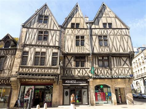 The Historic Half Timbered Houses In Dijon France