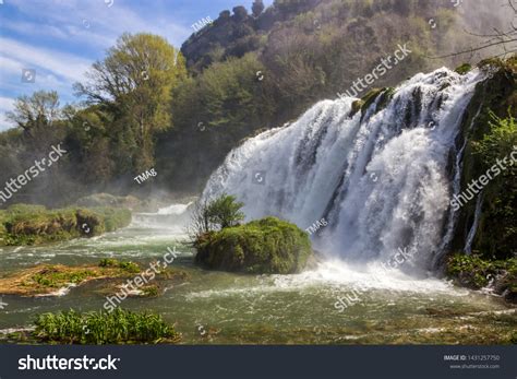 Swift River Marmore Waterfalls Umbria Italy Stock Photo 1431257750