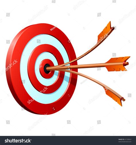 double great hit on bull s eye stock vector illustration 91728563 shutterstock