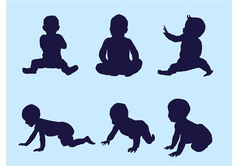 Vector Baby Silhouettes Download Free Vector Art Stock Graphics And Images