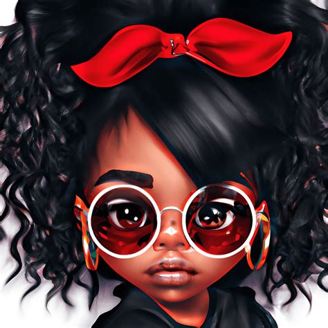 African American Chibi · Creative Fabrica