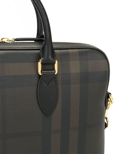 Burberry Cotton House Check Laptop Bag In Black For Men Lyst