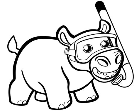 Hippo Coloring Pages