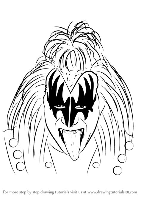 Santa coloring pages for kids. Kiss Coloring Pages Gene Simmons - Bltidm
