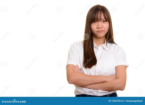 Young Cute Asian Teenage Girl Looking Angry Stock Photo Image Of Girl