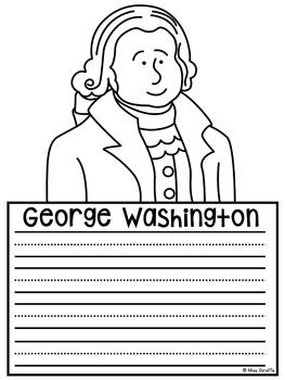 For kindergarten, first grade, etc. Presidents Day Writing Activities (NO PREP Crafts) by Miss Giraffe