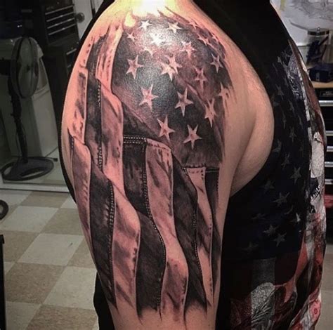 Half Sleeve Tattoos American Flag