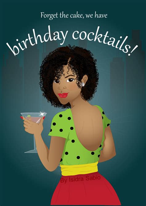 Available Now Afrocentric Birthday Cards For Women Card Is Titled Birthday Cocktails This