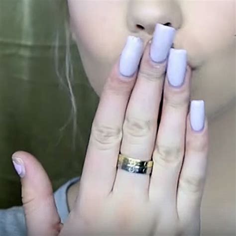 Zendaya Light Pink Diagonal Tips Dots Nails Steal Her Style